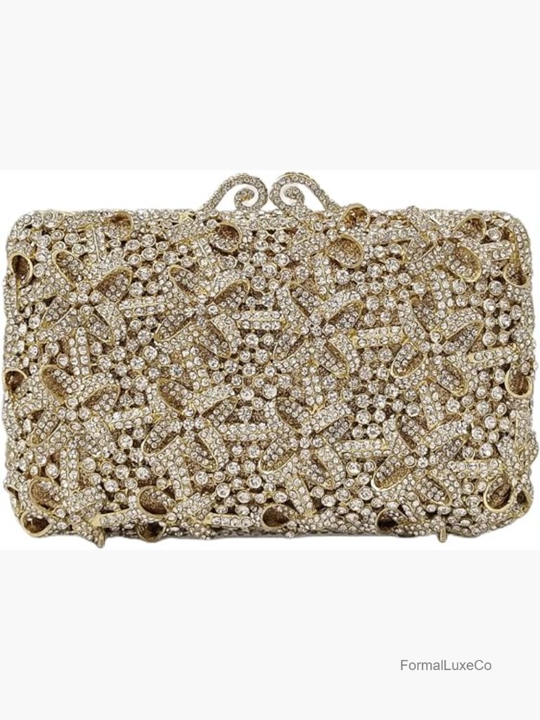 Luxury Rhinestone Evening Bag Crystal Clutch Purse Prom Wedding Handbag With